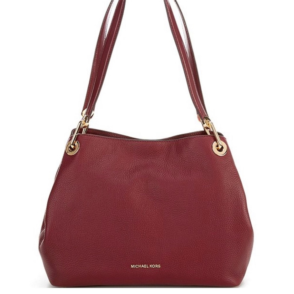 Michael kors gold tone raven large shoulder bag